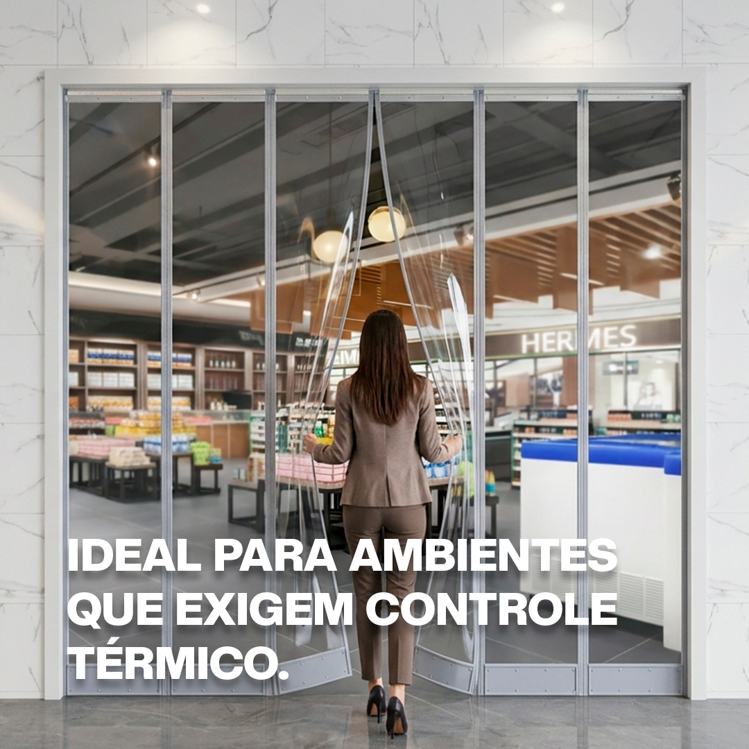 Cortina De Ar Pvc Cristal Transparente Fe...
